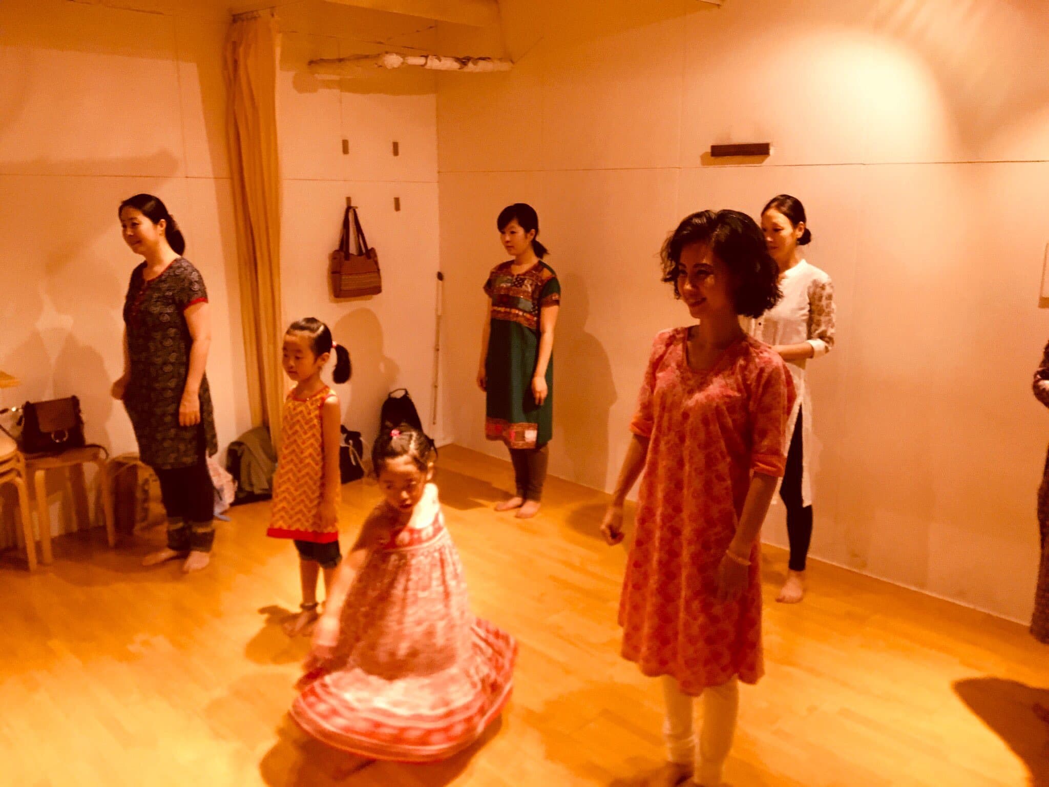 カタックダンスのレッスン